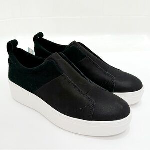 Toms Platform Leather Suede Amber Slip On Sneaker Size 7.5